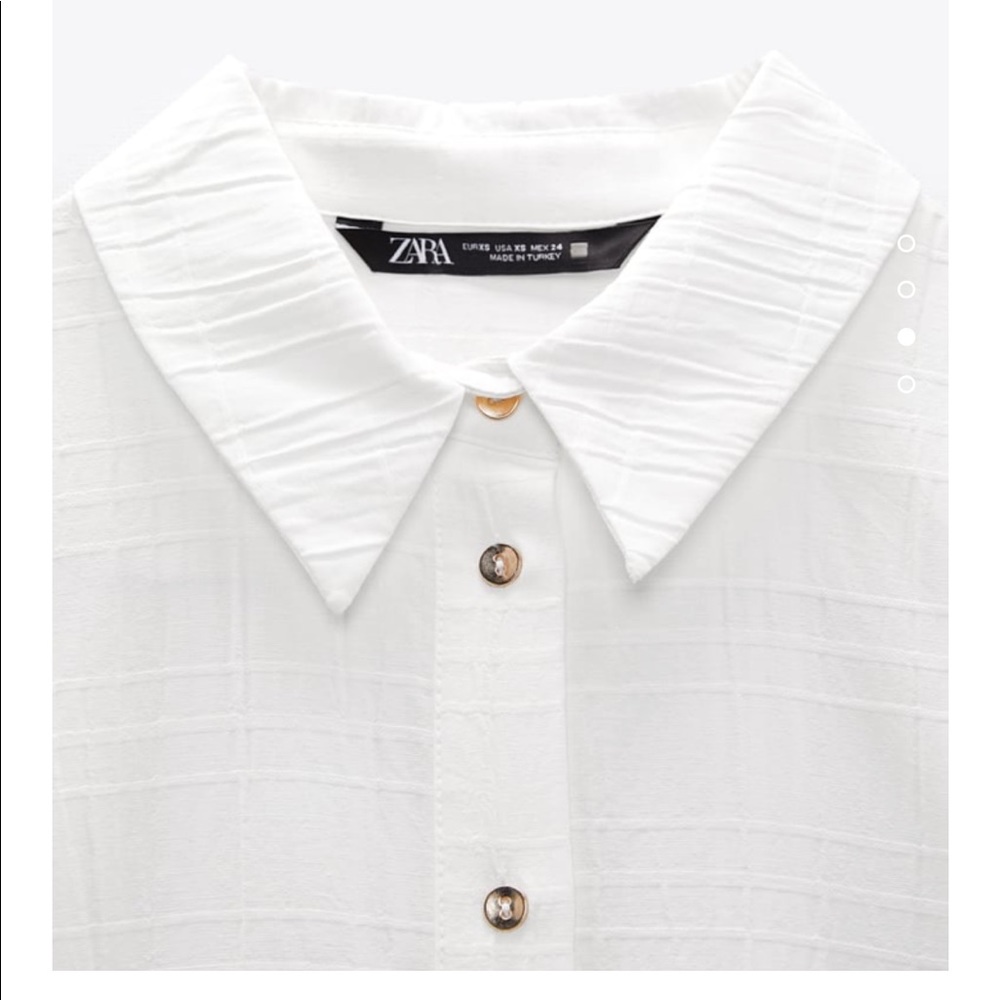 Zara white chain belt shirt long linen dress - Picture 2 of 4